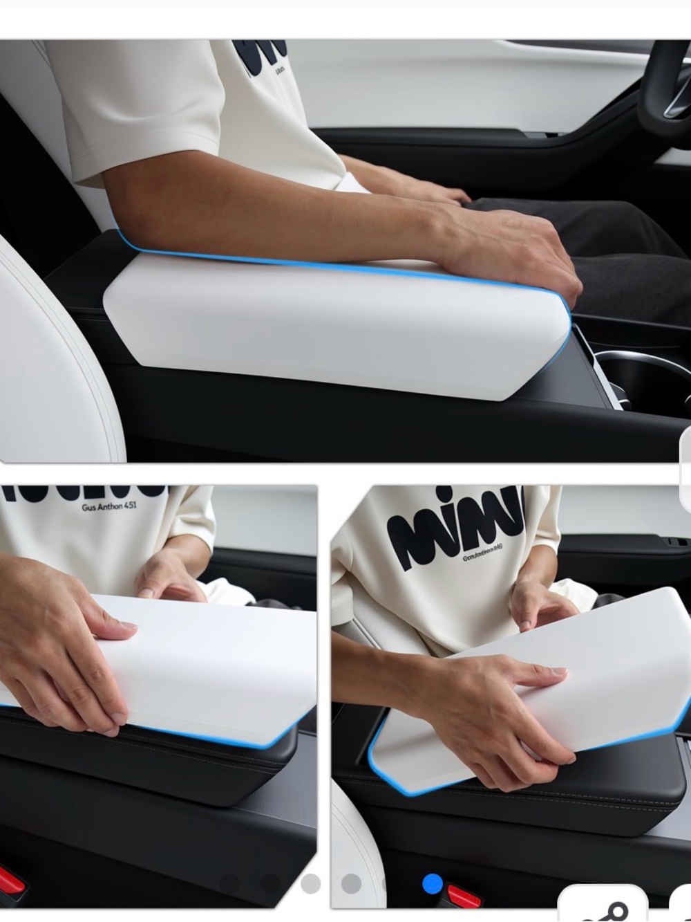 Tesla Center console Armrest Cover